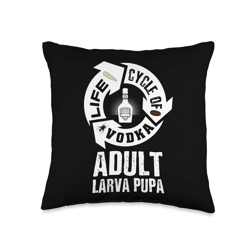 7434 Russian Booze Life Cycle Of Vodka Alcohol Drinking Party Pun Throw